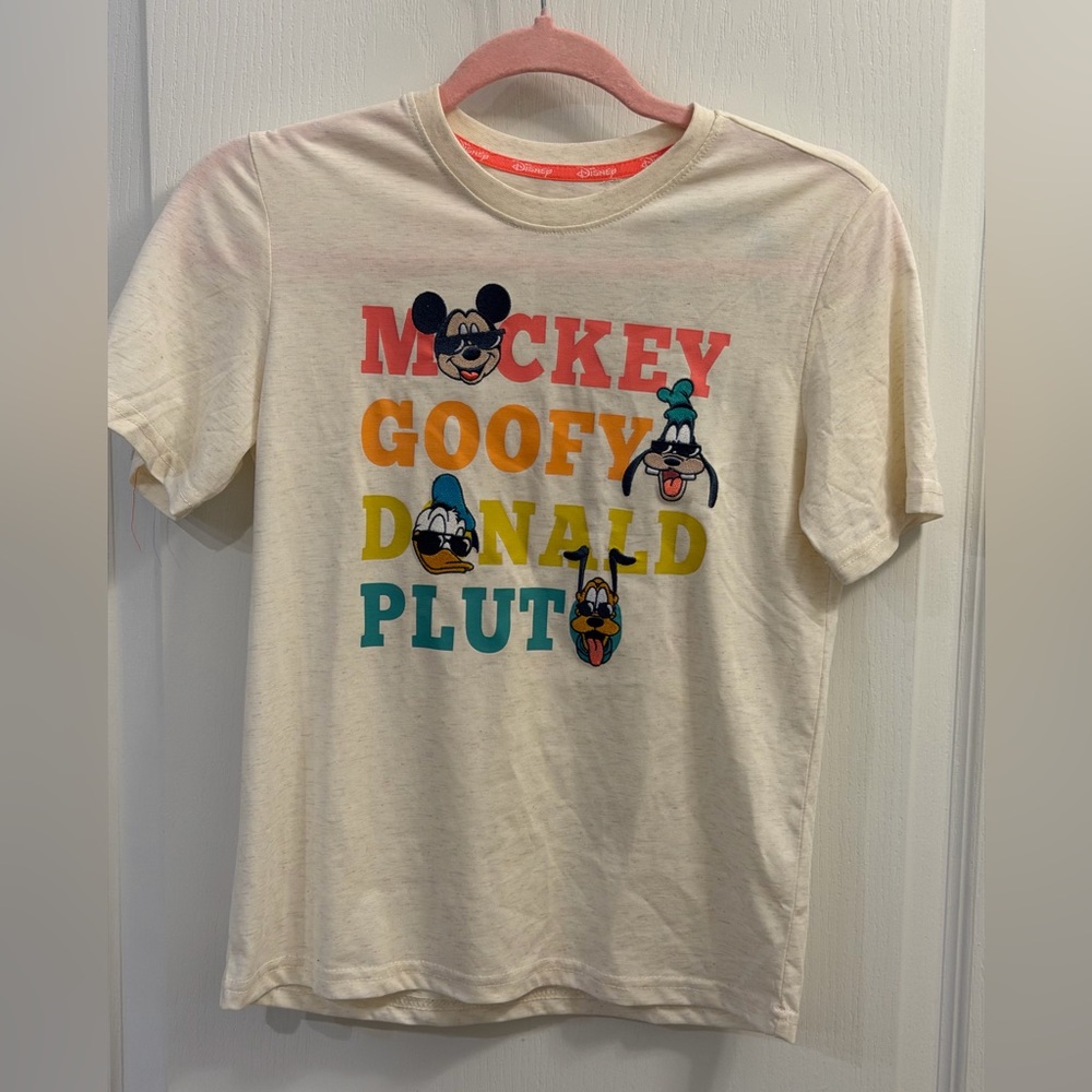 Disney Mickey & Friends Family Tee Shirt Kids Size L 10/12 NWT